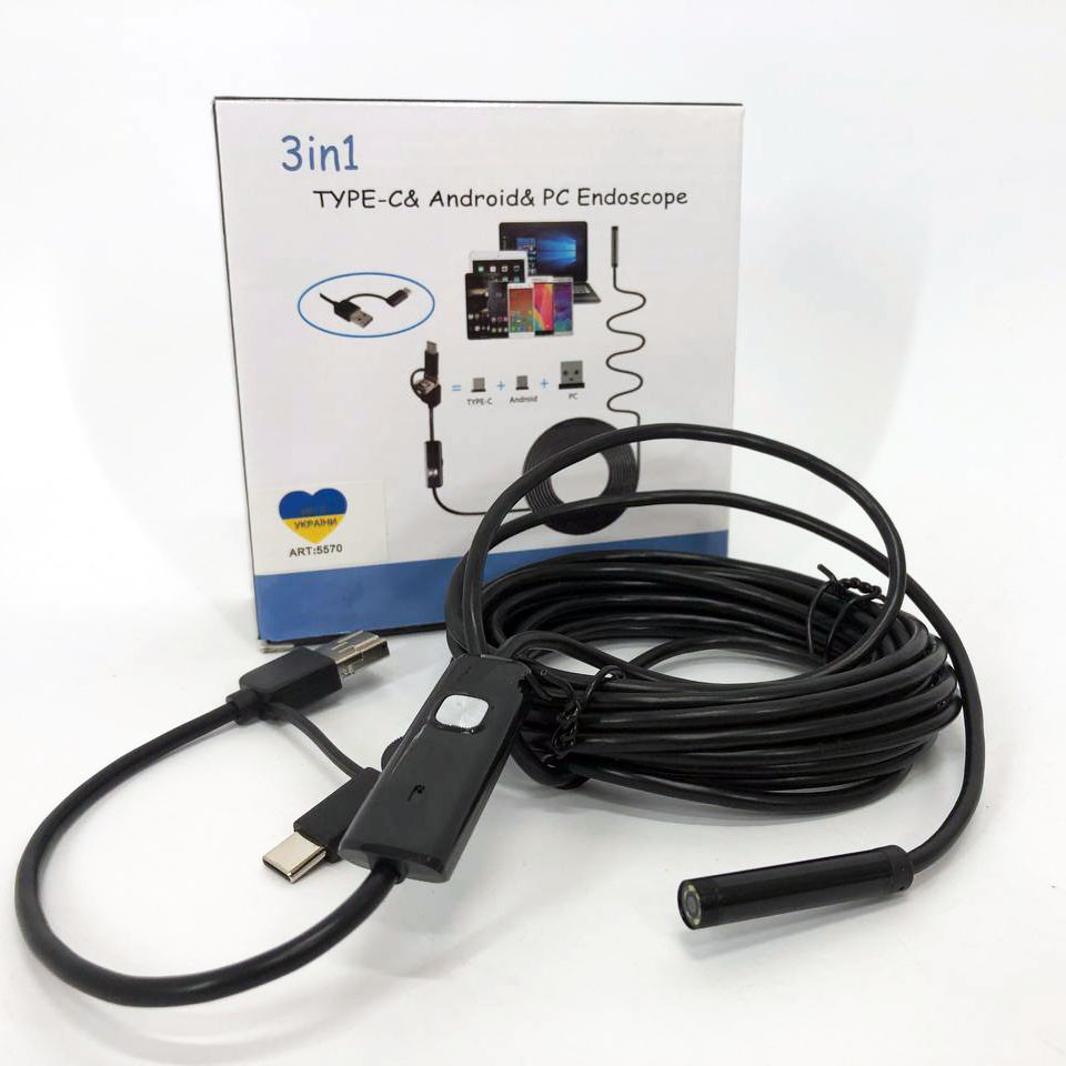 Usb камера эндоскоп, Видеокамера для труднодоступных мест, Эндоскоп с жк-экраном Цветной NZ-20 Львов - изображение 6