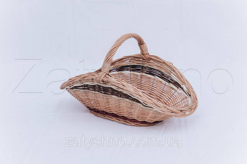 Декоративная корзина большая из лозы | плетеная корзина из лозы | корзини з лози Киев - изображение 3