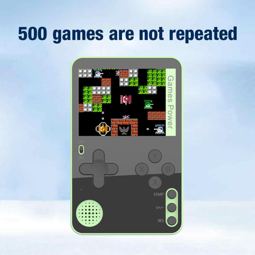 Портативна ігрова консоль K10 2.4" 500 вбудованих 8-bit ігор синя ретро приставка з кольоровим LCD екраном Київ - фото 5
