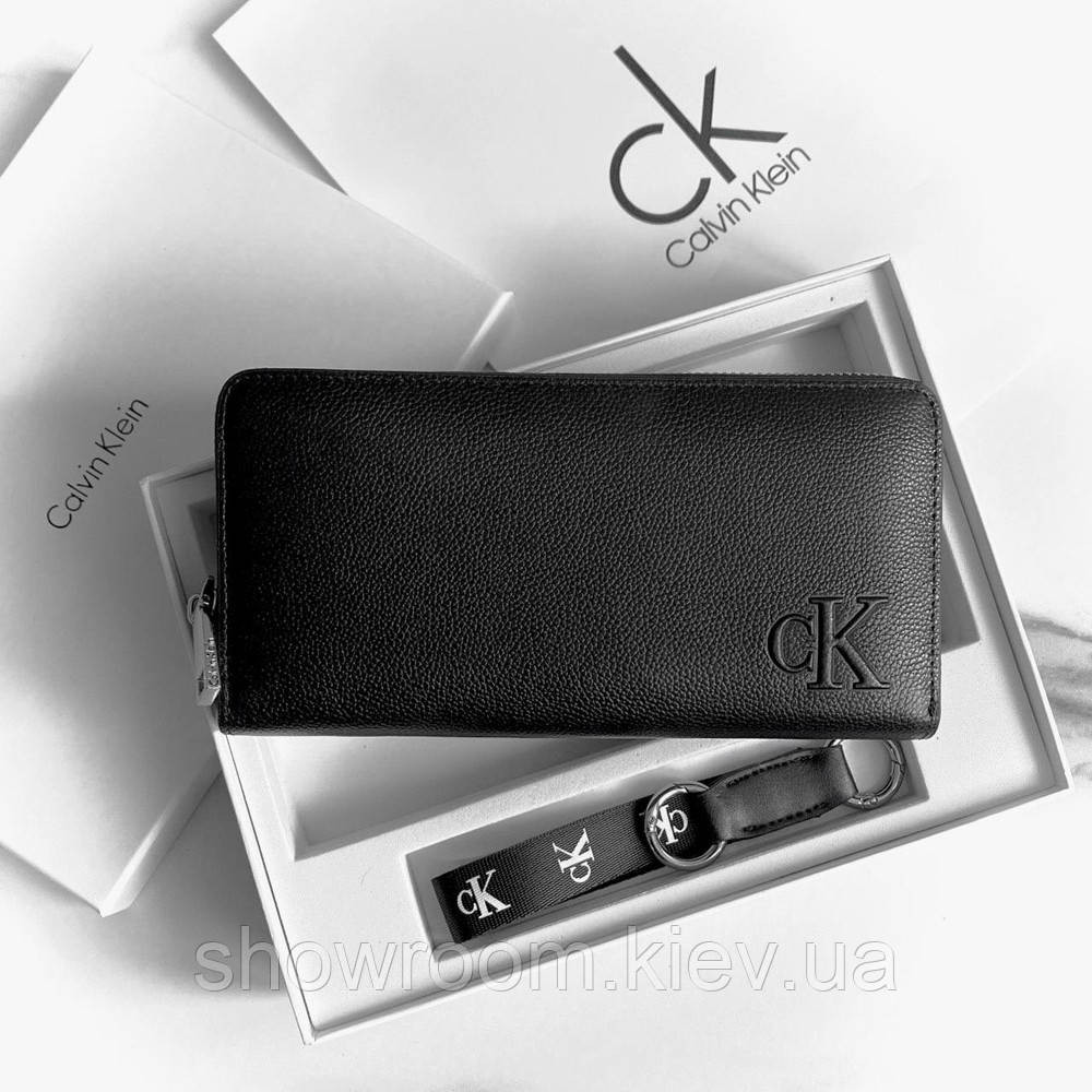 Мужской кожаный кошелек на молнии в подарочной упаковке (1440) Киев - изображение 2