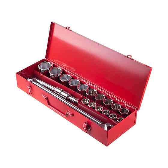 Набір інструментів INTERTOOL ET-6024 3/4 ", 20од (гол.19-50мм) металевий кейс - Надміцний набір Львів
