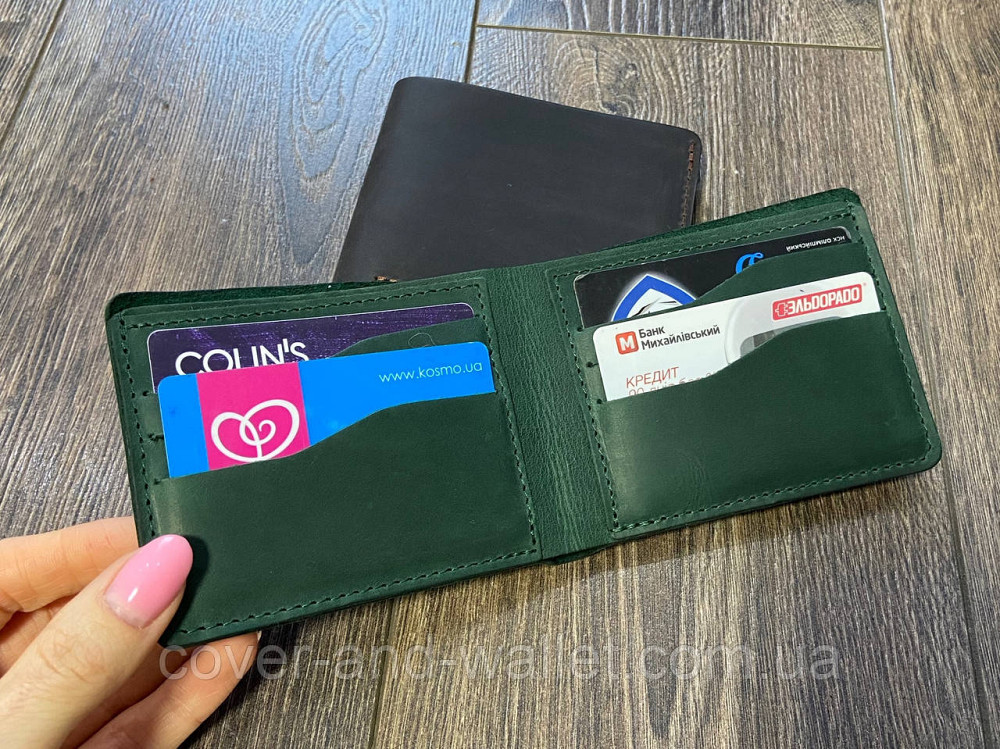 Шкіряний гаманець ручної роботи без монетниці Grande Pelle Onda Київ - фото 4