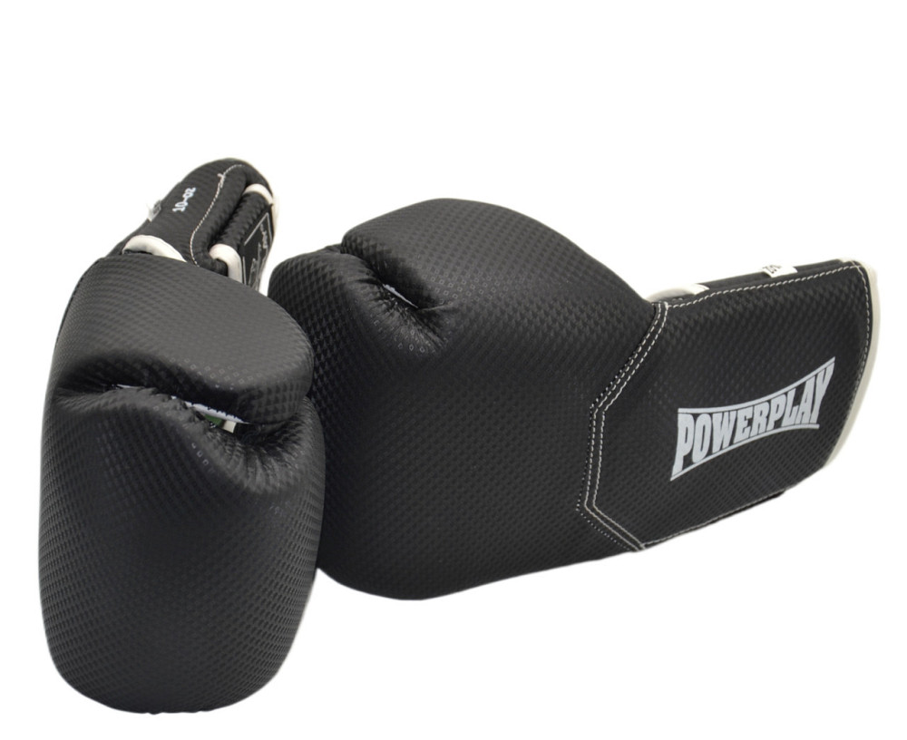 Боксерські рукавиці PowerPlay 3011 Evolutions Чорно-Білі карбон 16 унцій Кам'янське - фото 9