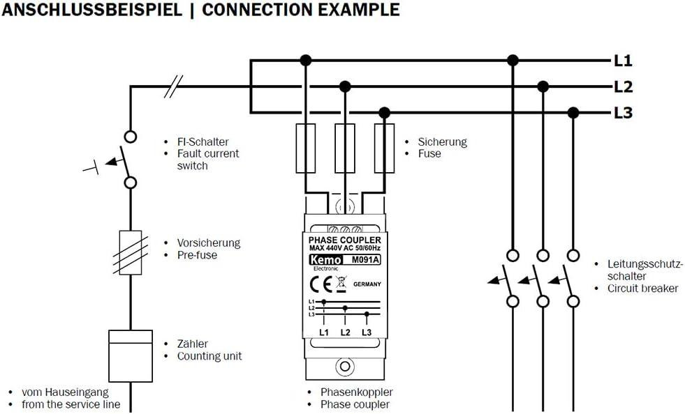 Соединитель DIN Kemo M091A белый трехфазный Powerline HomePlug 650 Мбит/с Ethernet клеммник трехфазный фазовый Киев - изображение 3
