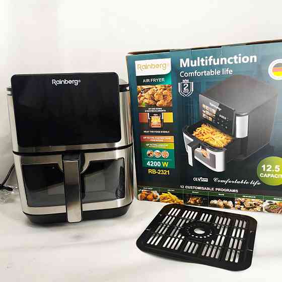 Повітряна фритюрниця аерогриль Rainberg, Сенсорна аерофритюрниця аерогриль мультипіч для дому IL-39 Львів