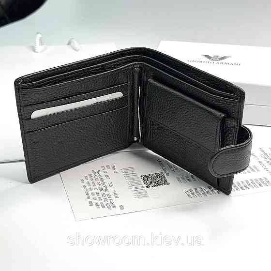 Мужской кожаный зажим на застежке Armani (6603) Киев