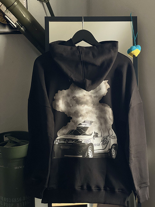 Чёрное худи унісекс - 