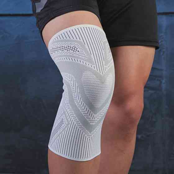 Бандаж коліна білий розмір SM, L-XL ST-7158 Вишневе