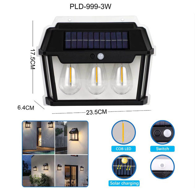Фонарь вольфрамовая лампа на солнечной батарее 999-38W, датчик движения, АКБ 18650 DB-72 Киев - изображение 3