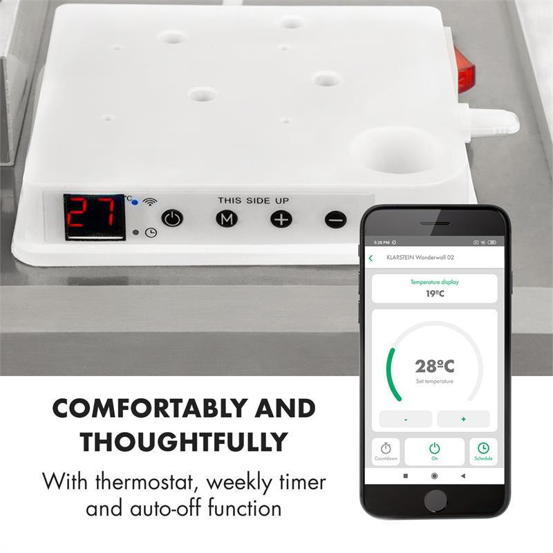 Інфрачервоний нагрівач Wonderwall Smart 80x120 см керування через програму 960 Вт тижневий таймер IP24 Рівне - фото 7