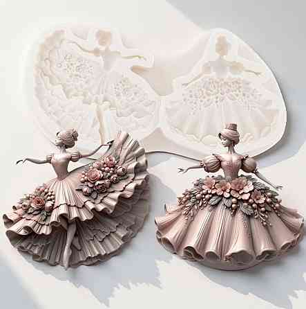 Силиконовый молд Балерина 171 наа 90 мм серый Киев