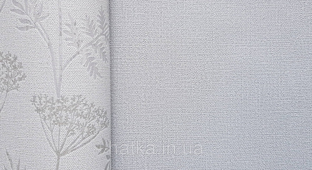 Шпалери вінілові на флізеліні Marburg Memoria 1.06х10 однотонні структурні під тканину льон сірі Київ - фото 3