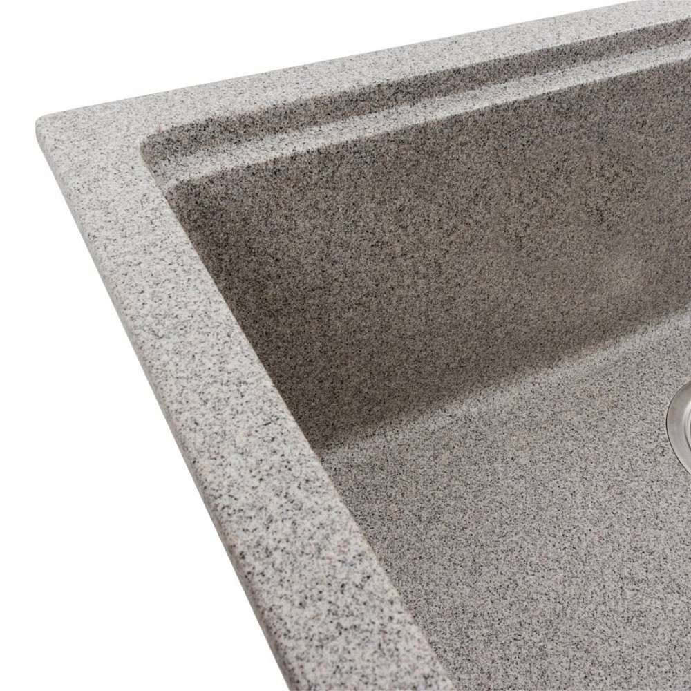 Гранітна мийка для кухні VALESO NIKA 7545 матова Сіра Коломыя - изображение 4