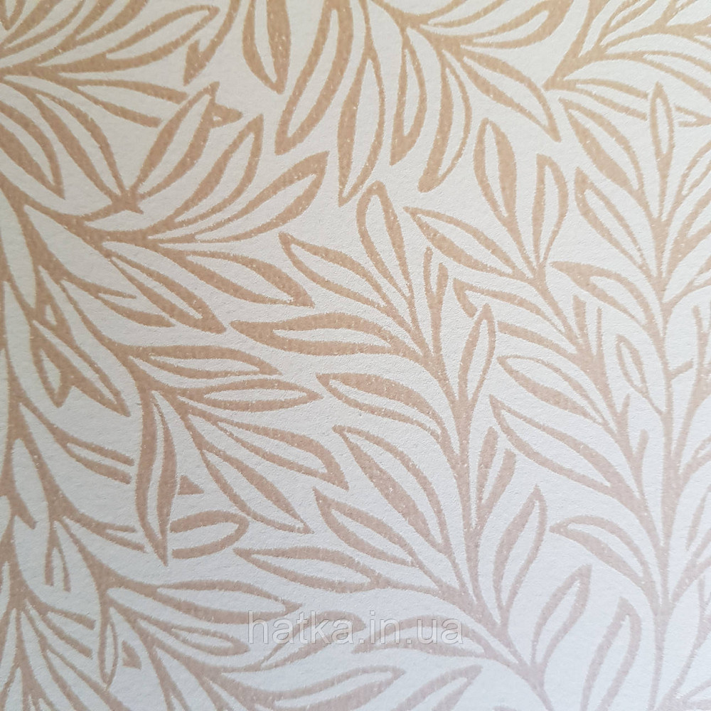 Обои флизелиновые экологически чистые Rasch Salisbury 0.53х10 листья ветки маленькие коричневые на желтом Киев - изображение 1