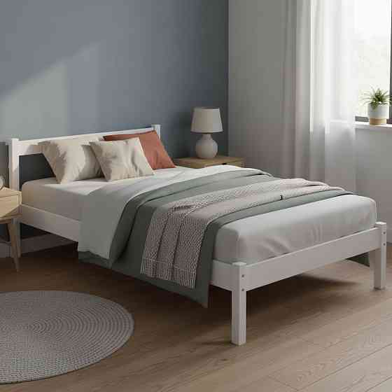 Односпальне дерев'яне ліжко Mebigrand MG01 Білий RAL 9003 90х200 см (MBG-21877) Дніпро