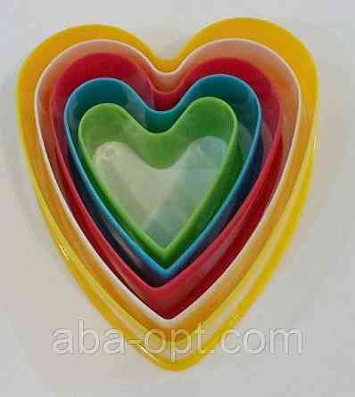 Різаки пластикові " серце" ( 5 шт) Одеса