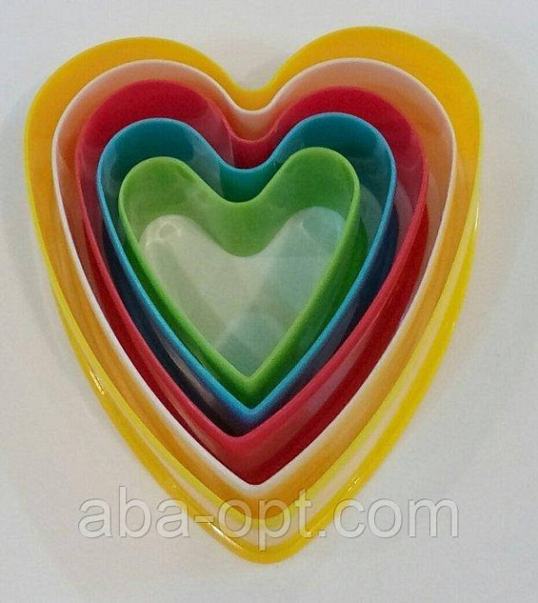 Різаки пластикові " серце" ( 5 шт) Одеса - фото 1