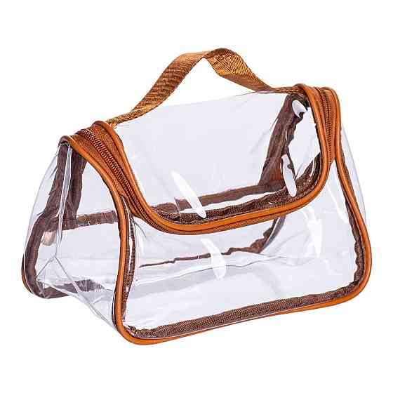 Yiwu Набір прозорих жіночих косметичок для дому 2 (шт) Коричневий HP-16-3K Коломия