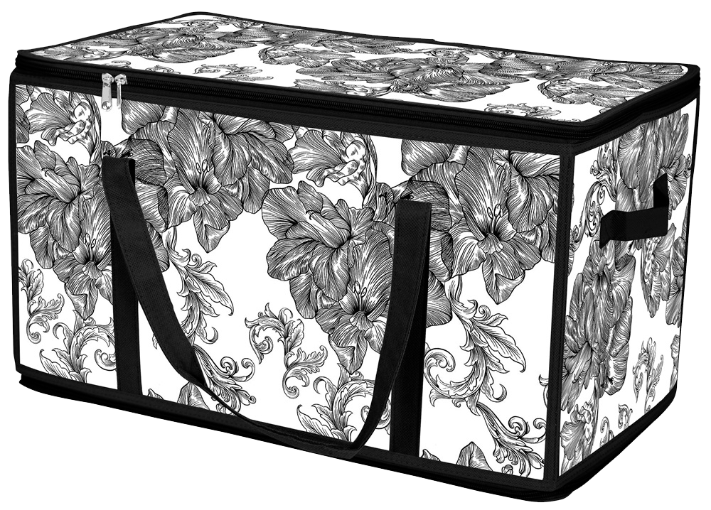 Кошик Idea Home DB-28 Anthracite Flowers 60x30x30 см (7058560) Київ - фото 1