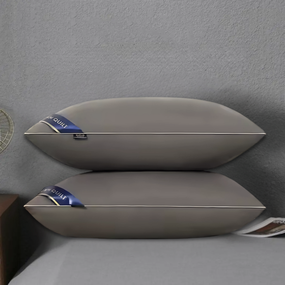 Подушка гипоаллергенная Hilton 74×48 см серая. Гостиничное качество для дома и гостиниц, 900 г,100% полиэстер Каменец-Подольский