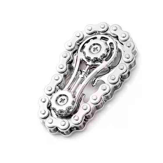 Металевий спінер ланцюг антистрес ручний велосипедний ланцюжок портативний фіджет іграшка Київ