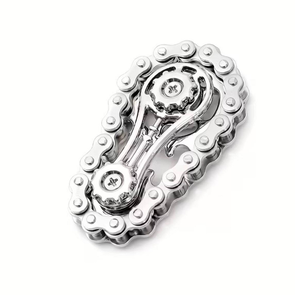 Металевий спінер ланцюг антистрес ручний велосипедний ланцюжок портативний фіджет іграшка Київ - фото 1