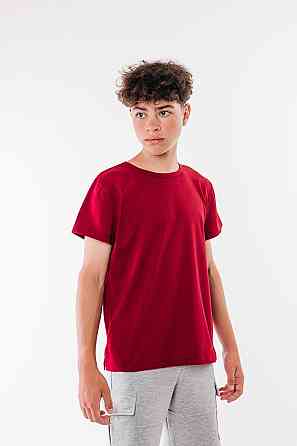 Футболка детская - подростковая 95% х/б, бордовая, топ 158 Киев