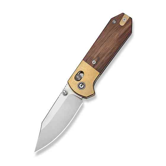 Нож складной карманный Civvi Yonder Clip Point (7.3 см) 14C28N / Wood and Brass натуральный Киев