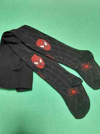 Колготки людина павук, чорні - розмір від низу попи до п'яти 25см (тягнеться до 30см), 82%бавовна Київ