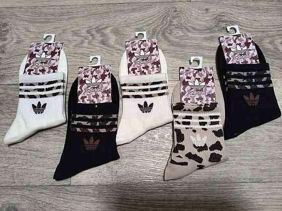 Женские носки средней высоты из хлопка в наборе (5 штук) Adidas. Размер 36-41 Киев