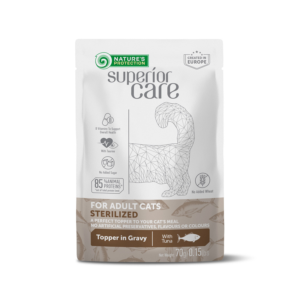 Nature's Protection Superior Care Adult Cats Sterilised Tuna Вологий корм для стерилізованих котів з тунцем, 70 г Киев - изображение 1