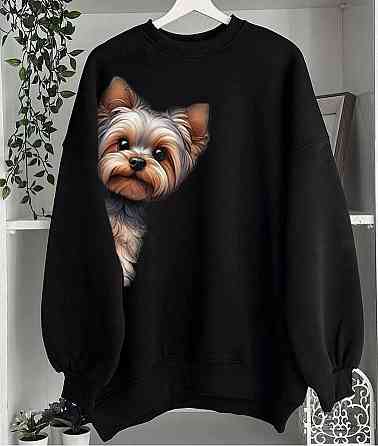 Жіночий повсякденний світшот з принтом з якісної тринитки на флісі Одеса