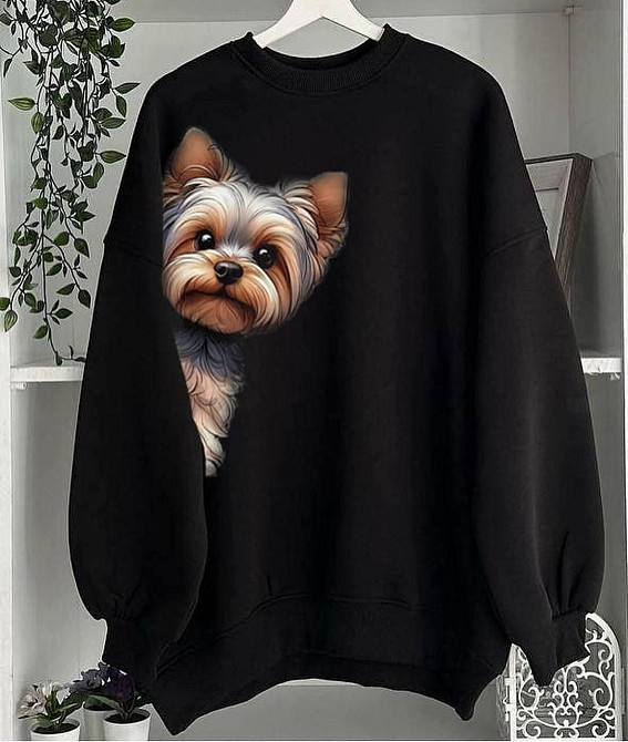 Жіночий повсякденний світшот з принтом з якісної тринитки на флісі Одеса - фото 3