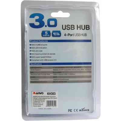 Концентратор Maiwo USB Type-C to 4х USB3.0 cable 29 cm (KH303) Вінниця