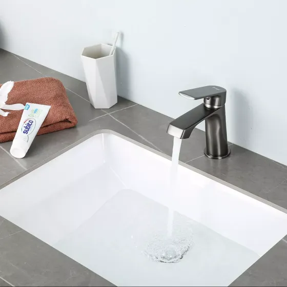 Змішувач для умивальника Frap F1071-9 графіт Київ