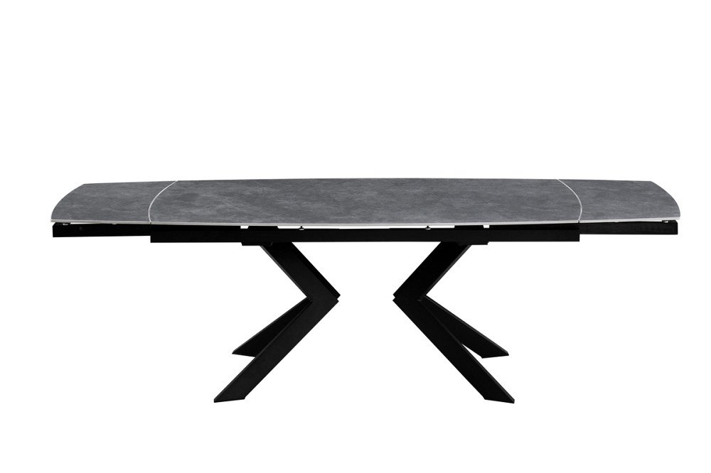 Стіл Топаз 180 (+80)*90, чорний/кераміка сіра Дніпро - фото 4