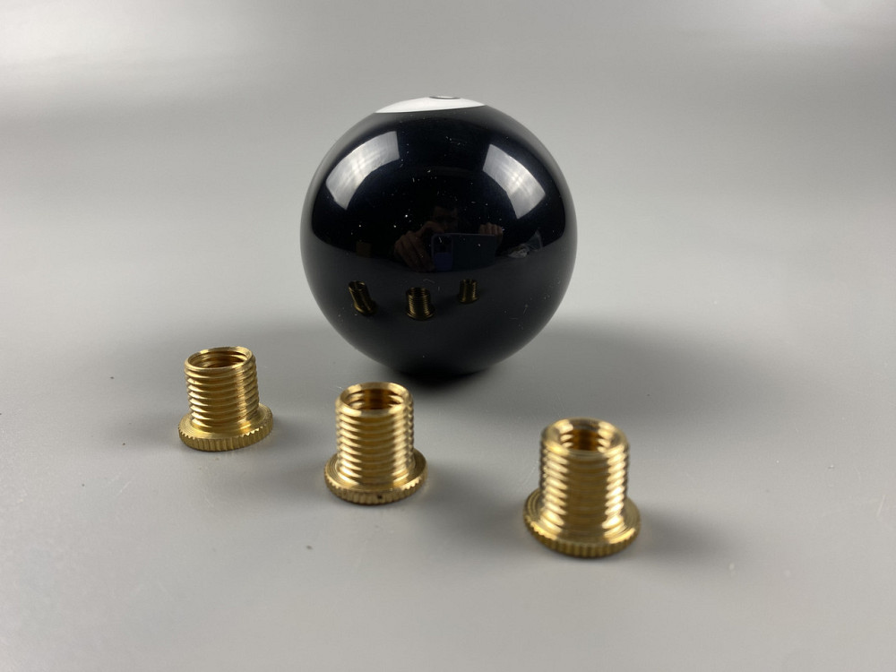 Наконечник на ручку кп набалдашник, насадка на важіль перемикання передач кп 52 мм зі штуцерами чорний Мукачево - фото 2