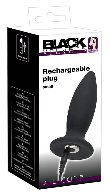 Анальна пробка - Black Velvets Rechargeable Plug Small Sex Aura Київ - фото 6