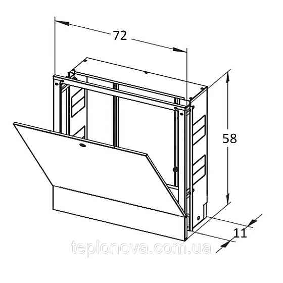 Коллекторный шкаф внутренний ЕСО+ ШКВ-03 720x580x110 (5-6-7) Черновцы