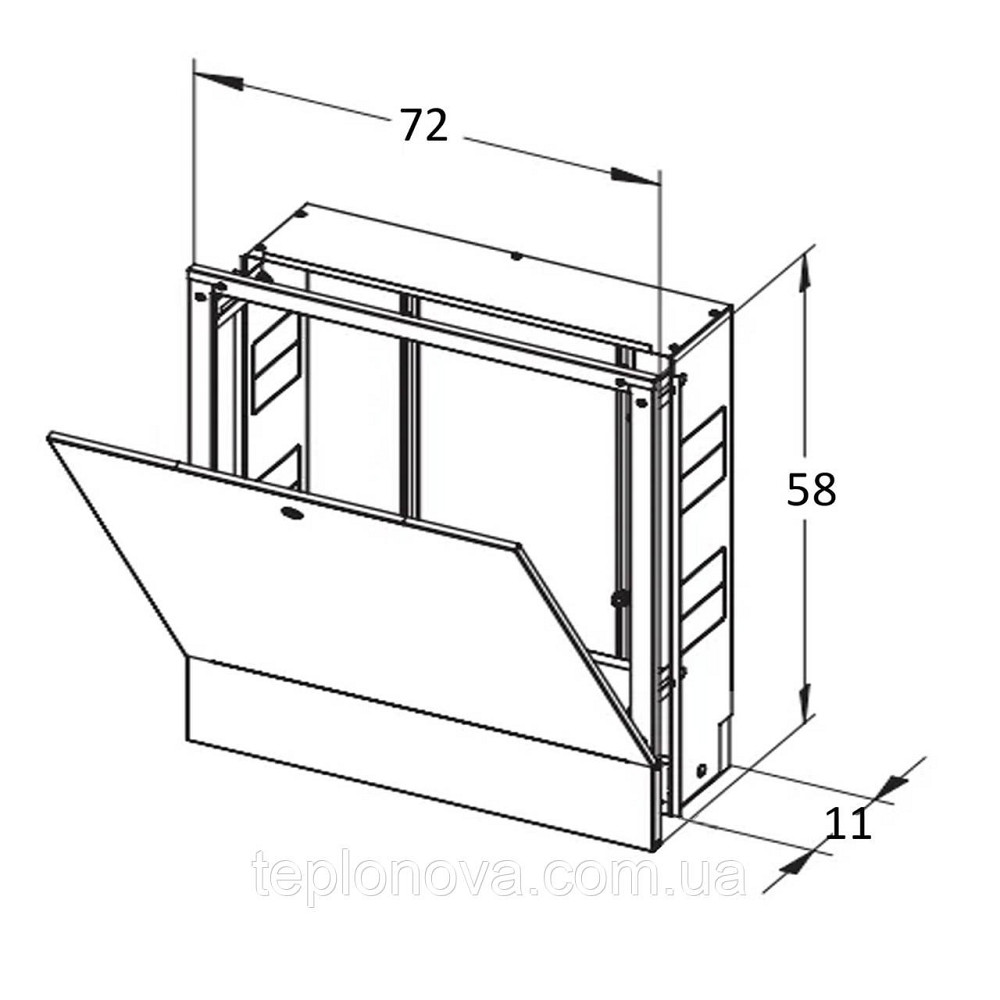 Коллекторный шкаф внутренний ЕСО+ ШКВ-03 720x580x110 (5-6-7) Черновцы - изображение 5