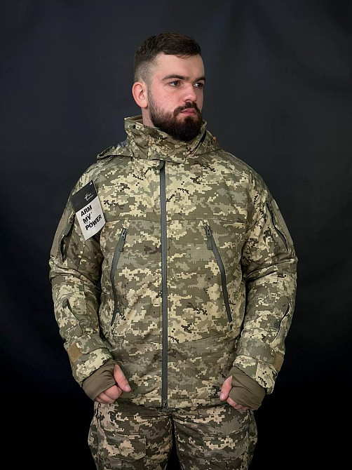 Тактична зимова водонепроникна куртка CallDragon 3.0 піксель  напідкладці Omni-Heat з капюшоном WAR Львів - фото 2