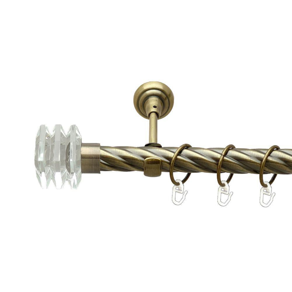 Карниз Orvit Міліора металевий однорядний відкритий скручена труба кільце металеве Антик 25 мм 200 см Львов - изображение 1