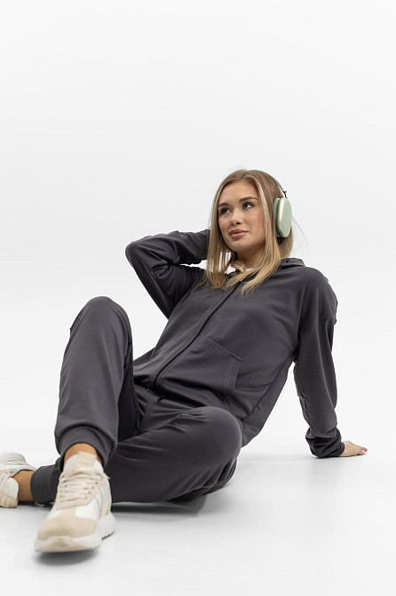 Универсальный спортивный костюм графит мужской и женский весна осень двунить турецкий трикотаж Львов - изображение 5