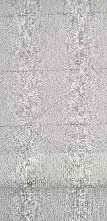 Шпалери вінілові на флізеліні Rasch Golden Hour метрові смуги фігури сірі фон під мішковину Київ