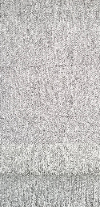 Шпалери вінілові на флізеліні Rasch Golden Hour метрові смуги фігури сірі фон під мішковину Київ - фото 4