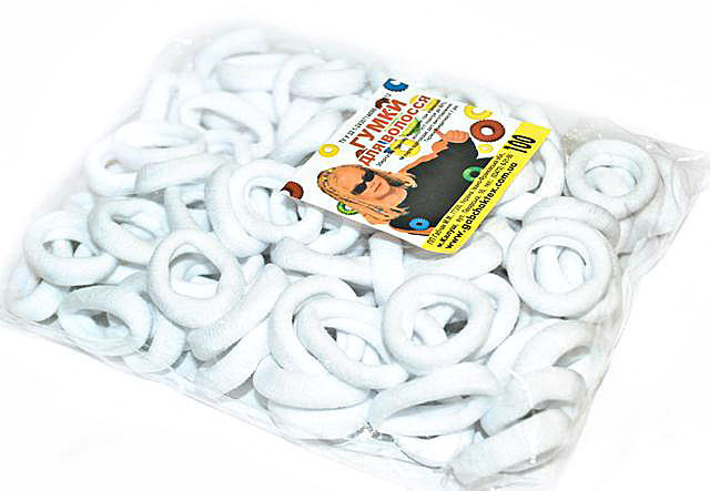 Резинки для волос белые упаковка 100 шт Киев - изображение 1