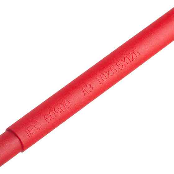 Отвертка шлицевая изолированная, SL1,0×5,50 мм, 1000 В, 125 мм INTERTOOL VT-3206 Киев