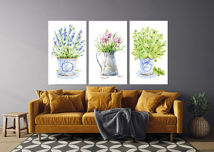 Модульная картина в гостиную / спальню  Квіти       ART-280_3A 100х150 см Киев - изображение 3