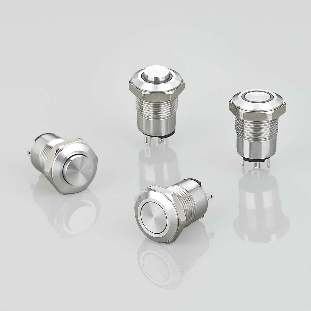 Фиксирующая кнопка 16 мм с зелёным LED индикатором Киев - изображение 3