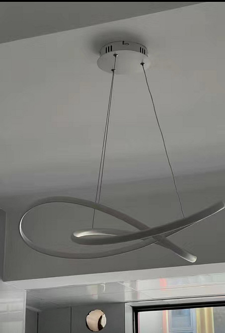 Люстра светодиодная подвесная LED 60W 3000-6000K, белая – современная дизайнерская люстра для гостиной, спальни, Киев - изображение 4